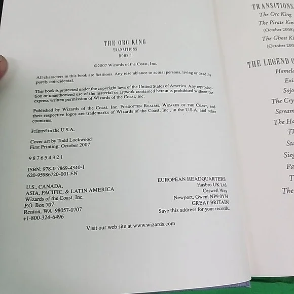 The Orc King‎  Forgotten Realms  Transitions  Book 1 - Picture 7 of 7